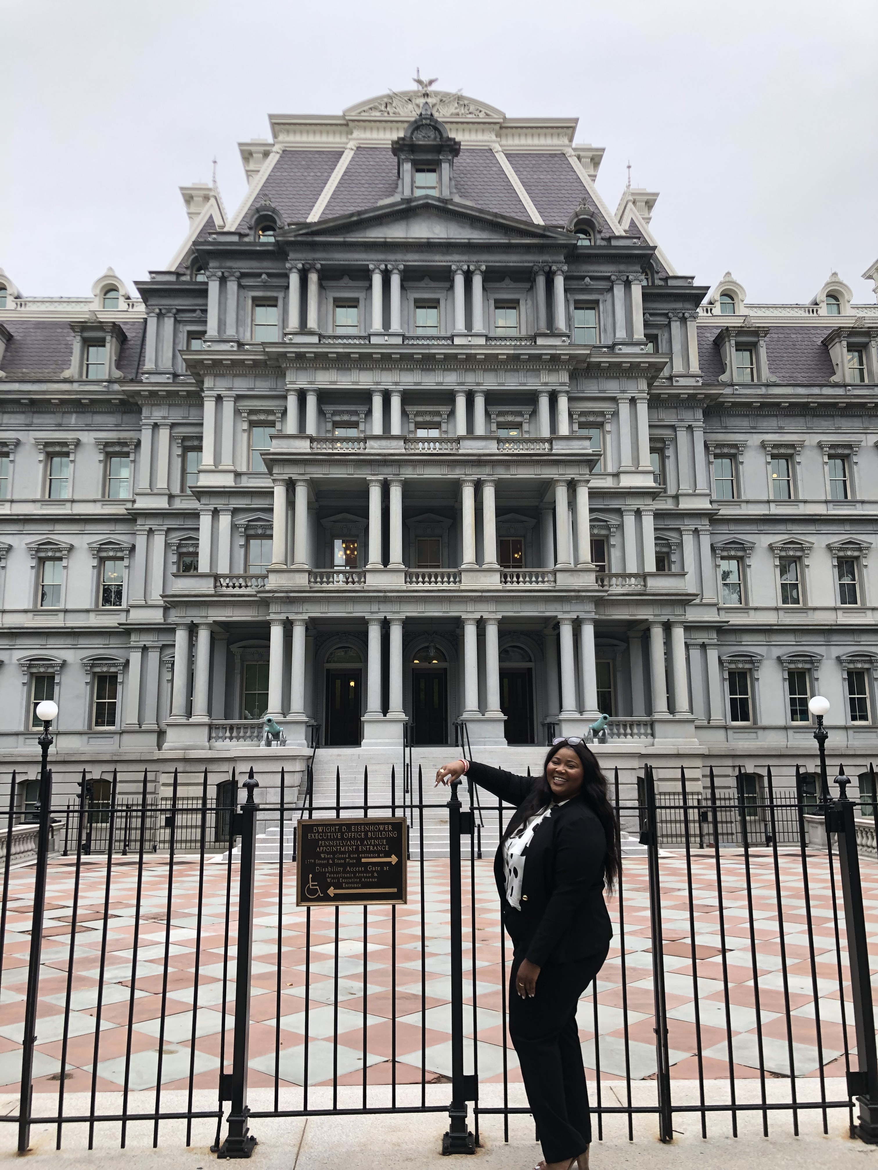 Georgina Dukes-Harris speaking at the White House.